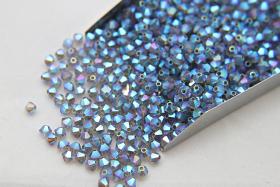 4mm Swarovski Black Diamond AB 2X FC Bicones Rainbow Beads 36/72/144/432/7200 Pieces PREMIUM rainbow beads, jewelry making, embellishments