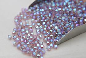 4mm Swarovski Light Amethyst AB 2X FC Bicones rainbow beads 36/72/144/432/720 Pieces rainbow beads, jewelry making, couture embellishments