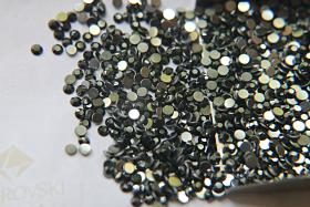10SS Swarovski Flatbacks in Jet Hematite Chaton Roses 2088 (2.9mm) Made in Austria 72/144/432/1440 Pieces Nail art decoration, craft supply