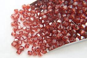 6mm Crystal Red Magma Swarovski Bicone beads 12/36/72/144/288 Pieces (287) Haute couture embellishments, premium beads, vintage supplies