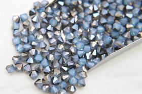 4/6mm White Opal Sky Blue Swarovski Bicone Cuts 20 Gross (2880 Pieces) Rare findings, jewelry making, craft supplies, embellishment