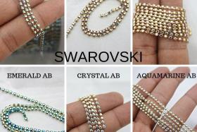 16ss (31pp) Rhinestone Chain - Crystal - Silver Plated