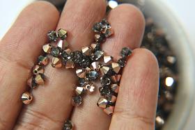 Swarovski (3/4mm) Crystal Rose Gold Bicones RARE Beads  36/72/144/432/720 Pieces PREMIUM beads, jewelry making, couture embellishments