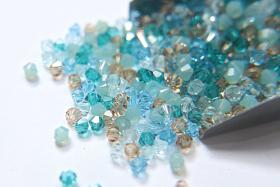4mm Miami Beach Designer Mixes Swarovski Bicone beads 36/72/144/432/720 Pieces loose beads mix beads, embroidery materials, vintage find