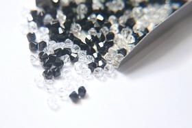 3/4 mm Tuxedo Mixes Swarovski Bicone beads 36/72/144/432/720 Pieces loose beads, mix beads, embroidery materials, craft supplies, rare