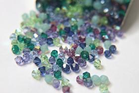 4mm Monet&#39;s Garden Designer Mixes Swarovski Bicone beads 36/72/144/432/720 Pieces loose beads mix beads, embroidery materials, vintage find