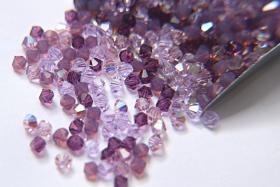 4mm Lavender bloom Designer Mixes Swarovski Bicone beads 36/72/144/432/720 Pieces loose beads, mix beads, embroidery materials, craft