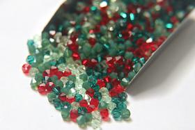 3/4mm Christmas Eve Designer Mixes Swarovski Bicone beads 36/72/144/432/720 Pieces loose beads, mix beads, embroidery materials, craft bead