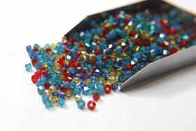 4mm Mystic Blue Designer Mixes Swarovski Bicone beads 36/72/144/432/720 Pieces loose beads, mix beads, embroidery materials, craft supplies