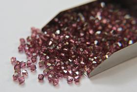4mm Light Rose Satin Swarovski Bicone Cuts Beads 36/72/144/432/720 Pieces jewelry making, loose beads, embroidery materials, craft supply