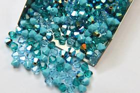 5mm Breeze Blue Designer Mixes Swarovski Bicone beads 12/36/72/144/432/720 Pieces jewelry making, embroidery materials, mix beads, craft
