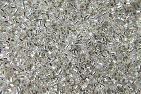 15/0 Miyuki Hex Cuts in color Crystal Silver Lined Japanese Beads 10/20/50/100 Grams embroidery materials, beading supplies