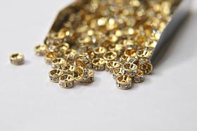 Swarovski Spacer Rondelle (77506) 6mm 6/12/36/72/144 pieces Metal findings, vintage components, jewelry making, craft supplies, decorations