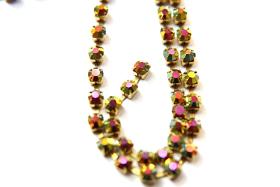 18ss Swarovski Rhinestone Chain in Crystal Marea 0.5/1/2/5 Meters Bridal Supplies, Jewelry Making, vintage findings, embroidery materials
