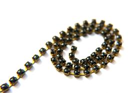 16 SS Rhinestone Chain Vintage Glass Pressed Cabochon Jet (4mm) 1/2/5/15 Meters vintage findings, jewelry making, craft supplies, embroidery