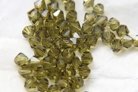 5mm Khaki Swarovski Bicone beads Cuts 12/36/72/144/432/720 Pieces (550) VINTAGE SWAROVSKI, jewelry making, embroidery materials, craft
