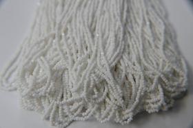 8/0 Charlotte Cut Beads Chalk White Opaque 10/20/50/250/500 Grams glass beads, jewelry supply, vintage findings, craft supply, rare white