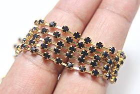 10 SS Swarovski Rhinestone Cup Chain in Mocca 2.8mm Made in Austria 0.5/1/2/5 Meters vintage findings / jewelry making / premium findings