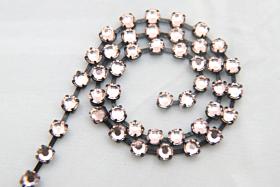 16ss Swarovski 2088 Chain in Flat Vintage Rose (4mm) 0.5/1/2/5 Meters Vintage Black Settings Bridal Supplies|Jewelry Making, embellishments
