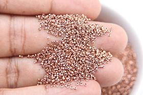 1mm Micro Old Rose Metallic Plated Tube Beads 5/10/100/500 Grams High Quality Nail Art decoration / Haute Couture Embroidery / Doll Making
