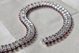 Swarovski Serpentine chain Rhinestone dome lace in Silver Plating 8mm thick for embellishments/Jewellery/couture jacket shoes embellishment