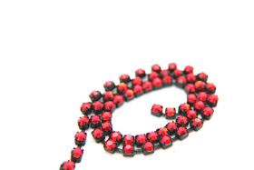 16ss Swarovski 2088 Chain in Flat Back Light Siam (4mm) 0.5/1/2/5 Meters Vintage Black Settings Bridal Supplies, strass chains