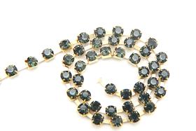 16 SS Rhinestone Chain Swarovski in MORION 4mm 0.5/1/2/5/15 Meters vintage findings, strass chains, embroidery materials, vintage findings