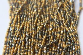 13/0 Hanks Charlotte Cut Beads Metallic Gold Patina 1/5/25/50/100 Hanks 2.0mm jewellery rare glass beads, jewelry supply, findings, craft
