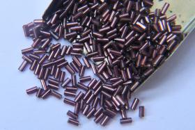 True Cuts Size 2 (2x4mm) Bugle Beads 5/10/20/50/250/500 Grams Amethyst Silverlined Preciosa Ornella loose tube beads, embroidery materials