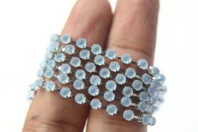 12 SS Rhinestone Chain Vintage Glass Light Sapphire Frosted Silver Plated 3mm 1/2/5/15 Meters Wedding Supplies|Jewelry Making|Decoration