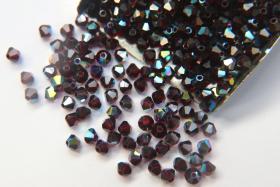 Swarovski (3/4mm) Garnet Aurore Boreale (241) Bicones 36/72/144/432/720 Pieces Jewelry making beads, PREMIUM BEADS, sew materials, couture