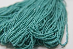 11/0 Charlotte Cut Beads Opaque Aqua Green 10/20/50/250/500 Grams (10 Grams 1300 Pieces) embroidery materials, jewelry making, vintage beads