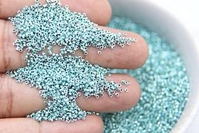 1mm Micro Aqua Metallic Plated Tube Beads 5/10/100/500 Gram High Quality Nail Art decoration / Haute Couture Embroidery / Doll Making