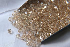 Crystal Golden Shadow (2.5mm) Swarovski Bicone Xillion 36/72/144/432/1000 Pieces 5328 embroidery materials, wedding embellishments, rare