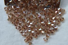 4mm Swarovski Crystal Copper Bicones Beads Rainbow 36/72/144/432/720 Pieces (508) beads, jewelry making, couture embellishment