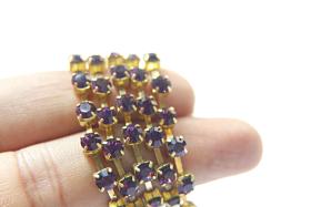 18ss Swarovski Rhinestone Chain in Amethyst (4.2mm) 0.5/1/2/5 Meters Bridal Supplies, Jewelry Making, vintage findings, embroidery materials
