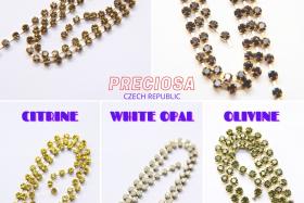 12ss Preciosa Rhinestone Chain (5 colors) 3mm 1/2/5/15 Meters Wedding Bridal Supplies, strass chains, embroidery materials