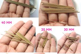 Fine 1.3 MM Seamless Brass Tubes 5/10/20/30/40/60/80 MM Length rare findings, brass tubes, jewelry making, craft supplies, decoration