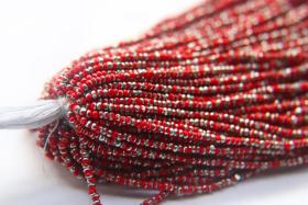11/0 Hanks Charlotte Cut Beads Patina Light Red Opaque Silver 1/5/25/50/100 Hanks 2.0mm PREMIUM SEED beads, jewelry supply, findings