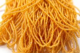 11/0 Hanks Charlotte True Cut Beads 53430 Transparent Medium Topaz 1/5/25/50/100 Hanks 2.0mm beads, jewelry supply, findings, craft supply
