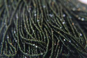 11/0 Charlotte Cut Beads Transparent Dark Olivine 10/20/50/250/500 Grams Premium seed beads embroidery materials, jewelry making