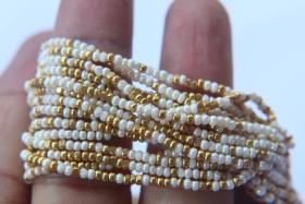 11/0 True Cut Charlotte Beads IVORY Gold Patina 10/20/50/250/500 Grams Native Beads Supply