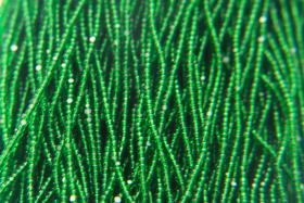 13/0 Hanks Charlotte Cut Beads 50120 TRANSPARENT MEDIUM GREEN 1/5/25/50/100 Hanks 1.6mm glass beads, jewelry supply, findings, craft supply