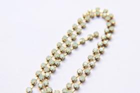 12ss Preciosa White Opal Rhinestone Chain 3mm 1/2/5/15 Meters 0.5/1/2/5 Meters strass chains, embroidery materials, craft supplies