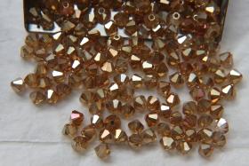 4mm Swarovski Crystal Golden Shine Bicones Beads 36/72/144/432/720 Pieces PREMIUM MATERIALS,embroidery materials, jewelry supplies
