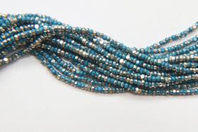 11/0 Hanks Charlotte Cut Beads Patina Slate Blue Opaque Silver 1/5/25/50/100 Hanks 2.0mm PREMIUM SEED beads, jewelry supply, findings