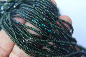 11/0 Hanks Charlotte Cut Beads Mix Transparent Dark Olivine & Opaque Emerald 1/5/25/50/100 Hanks 2.0mm glass beads, jewelry supply, findings