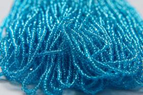 11/0 Hanks Charlotte Cut Beads Aqua (Transparent) 1/5/25/50/100 Hanks 2.0mm glass beads, jewelry supply, findings, craft supply vintage