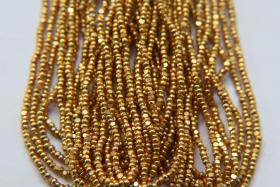 13/0 Hanks Charlotte Cut Beads Gold Metallic 1/5/25/50/100 Hanks 1.6mm PREMIUM SEED Beads, jewelry supply, vintage beads