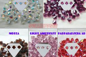 8mm Swarovski Elements 6301 Top Drilled Bicone Pendants 6/24/72/144 Pieces, jewelry making, vintage findings, Premium Materials
